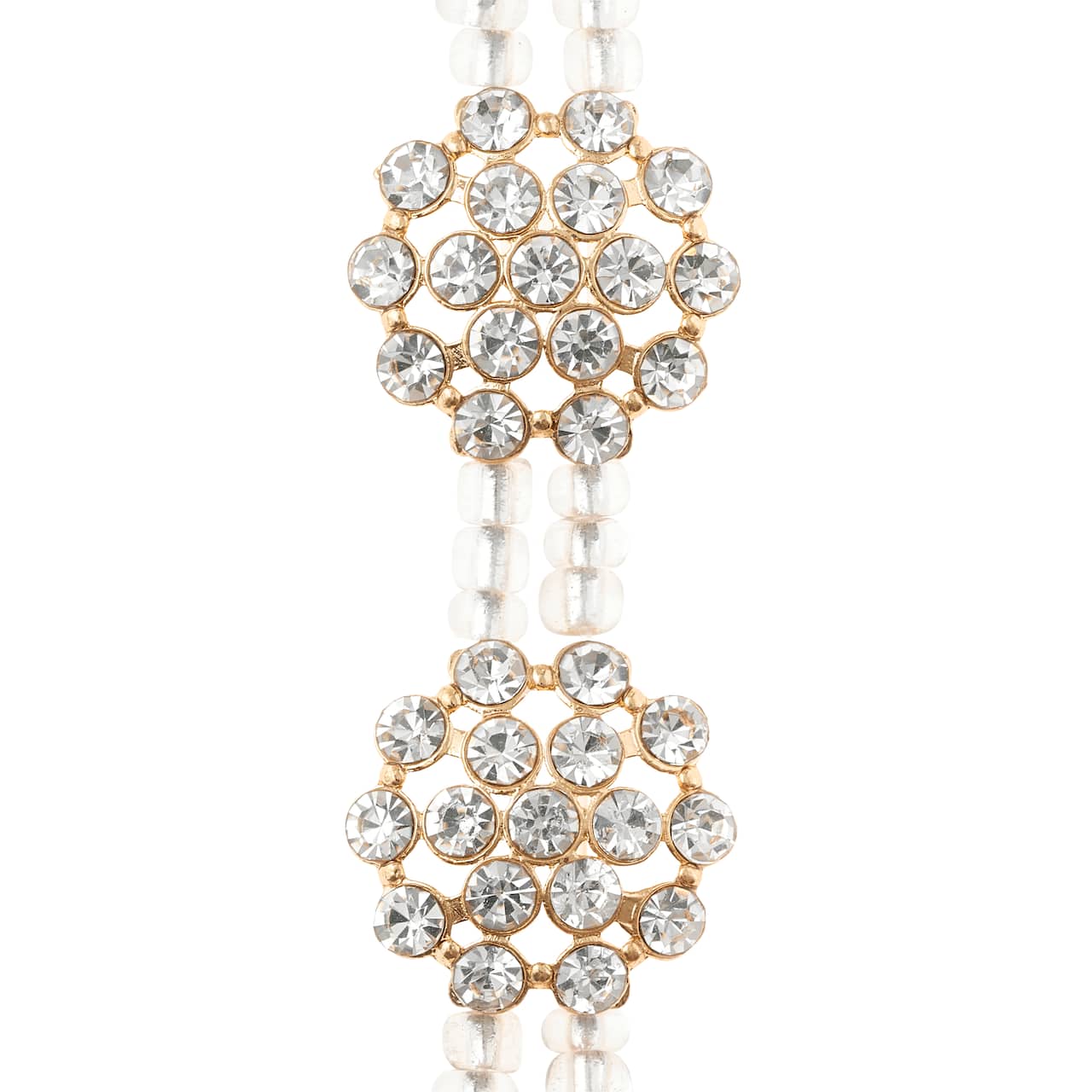 12 Pack: Crystal & Brass Glass & Metal Slider Beads, 19mm by Bead Landing™